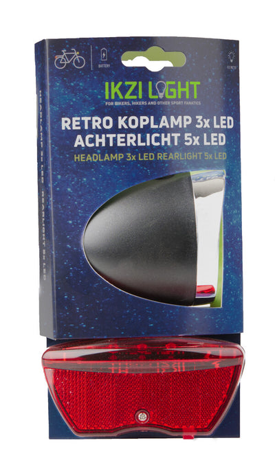 Set di illuminazione LED a batteria retrò nera