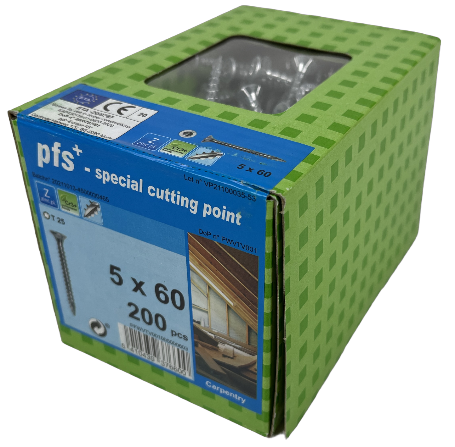 Pgb-Europa pfs+ | vite per truciolare pfs+ vzk-t ø 5,0x60 zn tx20 – pfwvtv001005000603