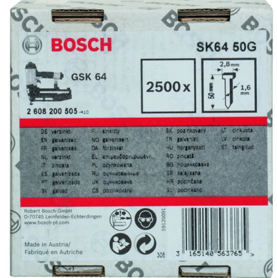Accessori Bosch chiodo a testa svasata sk64 50 g - 2608200505