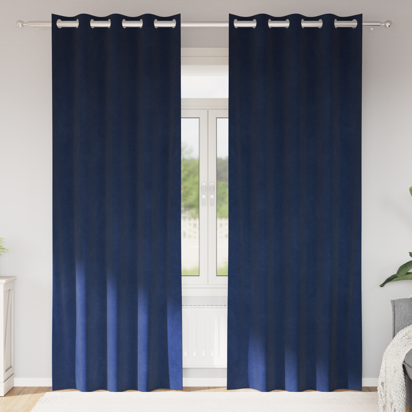 Tende oscuranti Vidaxl 2 pezzi blu scuro 140 x 260 cm in velluto