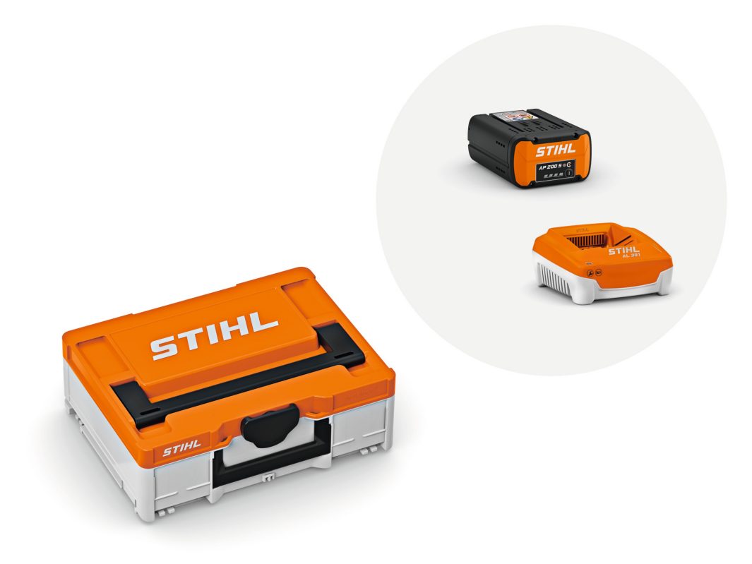 Stihl power box basic, con 2 baterías ap 200 s y 1 cargador rápido al 301 - 48502000042