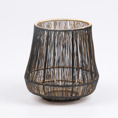 Season inspired decoration wire lantern niels black gold ø11x11cm