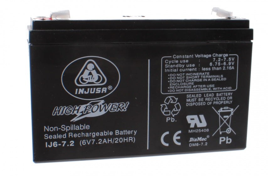 Injusa Oplaadbare batterij High 6V-7,2 AH zwart