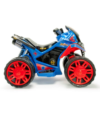 Injusa Spider-Man The accuvoertuig quad 12V blauw rood
