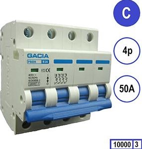 Interruttore automatico di installazione 50a c kar 4p gacia - 4517834
