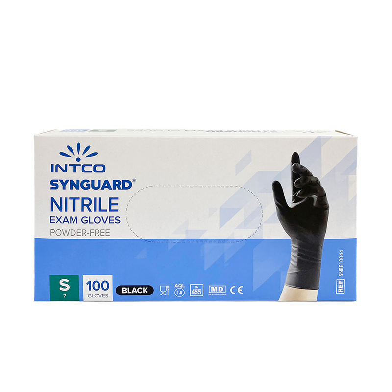 Guanti Intco Synguard nitrile nero s 100 pezzi