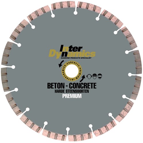 Sierra de diamante Inter Dynamics para hormigón premium 350x25,4 mm - 326350