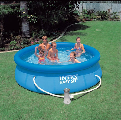 Intex set set nattmwimming piscina 305 x 76 cm con bomba de filtro de 12 voltios