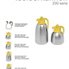 Cater-profi jarra isotérmica acero inoxidable con tapón de rosca amarillo 1l