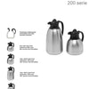 Cater-profi isoleerkan rvs zwarte schroefdop 1,5l