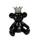 Oso J-line con corona negro 15x10x18cm