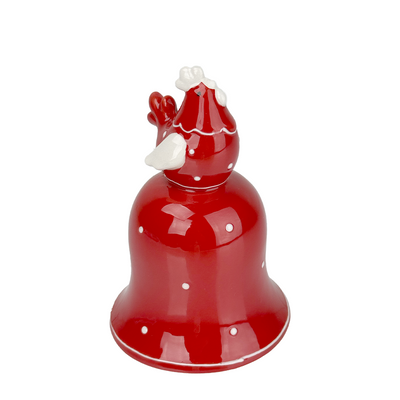 Campana J-line in ceramica per galline rossa ø8x12cm