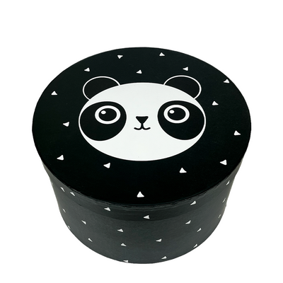 Scatole portaoggetti J-line panda ø32x18cm 3 pezzi