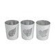 J-line theelichthouderset glas blad ø6x7cm 3-delig