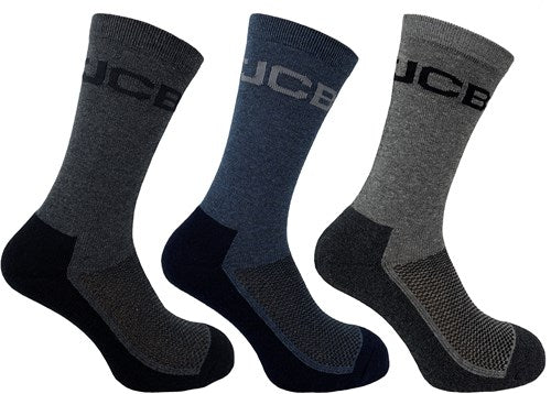 Compre ropa de trabajo Jcb en toolmax.nl calcetines de trabajo diarios jcb | talla 39-43 | negro azul gris | 3 pares - jcbx138a