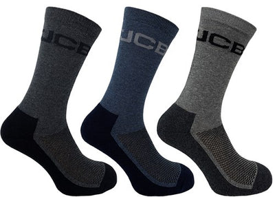 Compre ropa de trabajo Jcb en toolmax.nl calcetines de trabajo diarios jcb | talla 39-43 | negro azul gris | 3 pares - jcbx138a