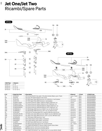 Deda jet one - piastra superiore bracciolo