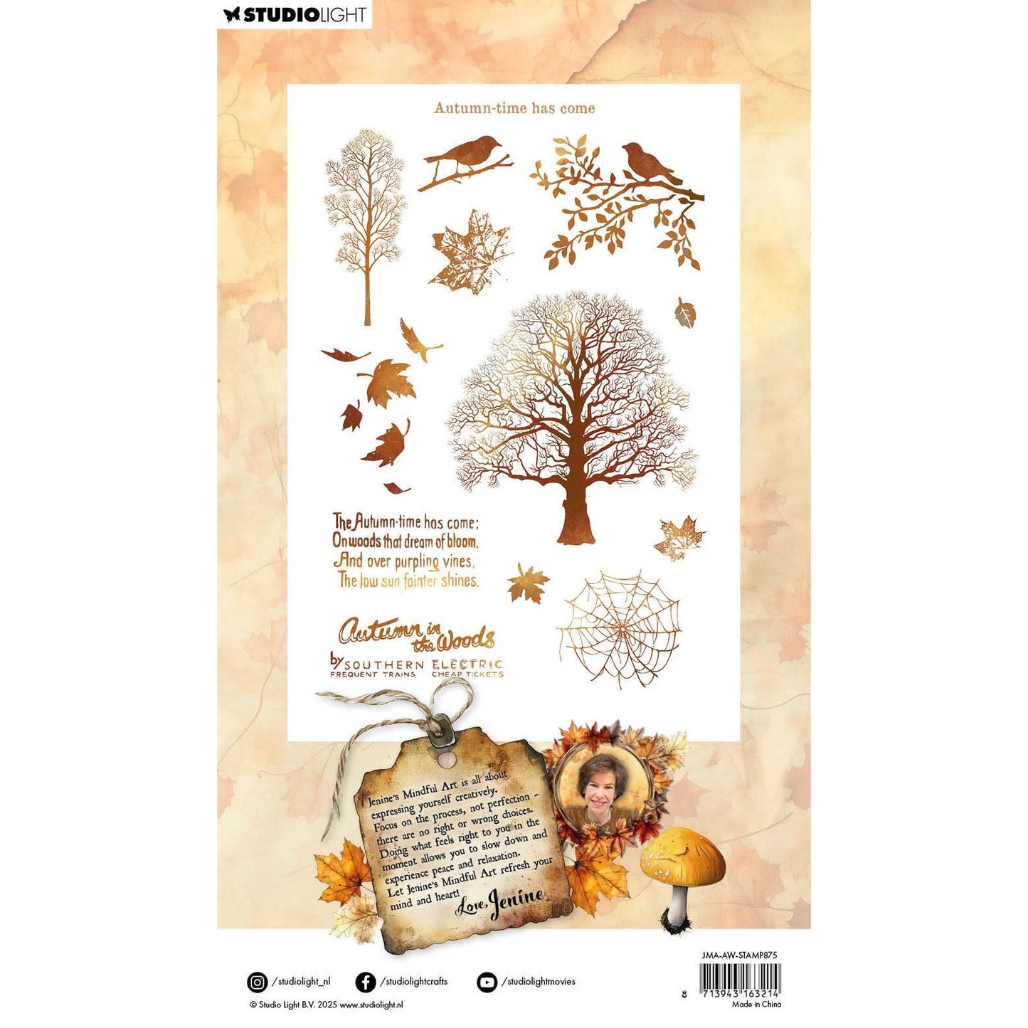 Luce da studio • arte consapevole di Jenine autunno nel bosco francobolli trasparenti l'autunno è arrivato