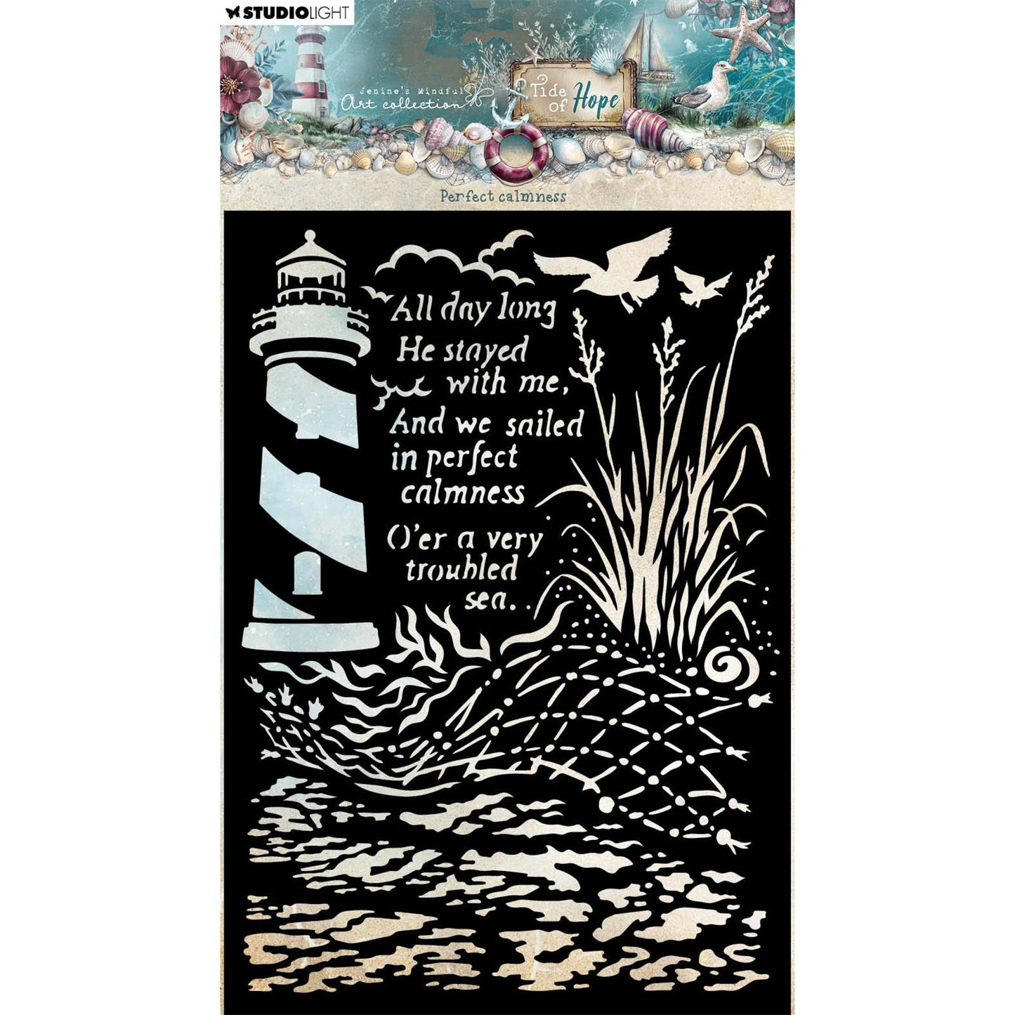 Luz de estudio • plantilla de máscara marea de esperanza calma perfecta