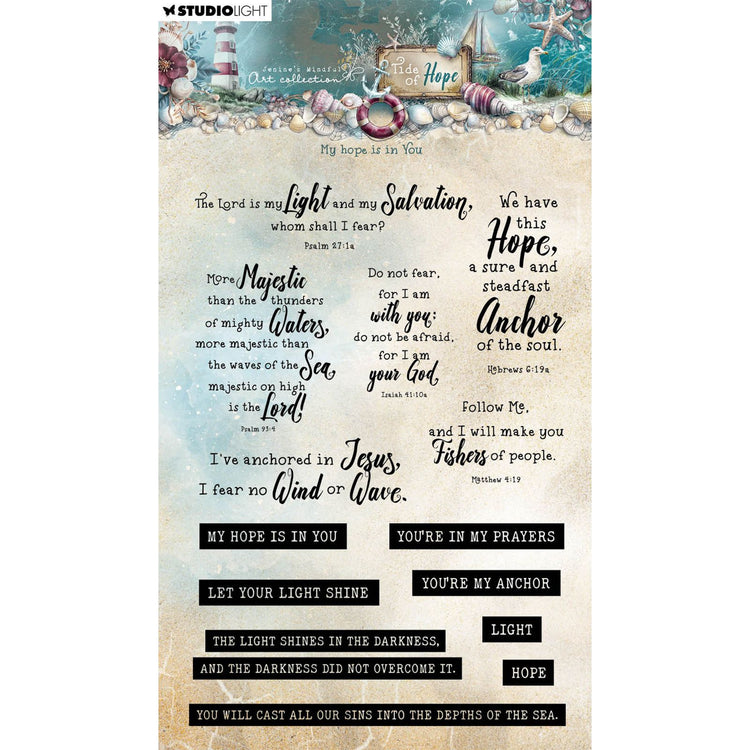 Studio light • tide of hope clear stamp my hope is in you