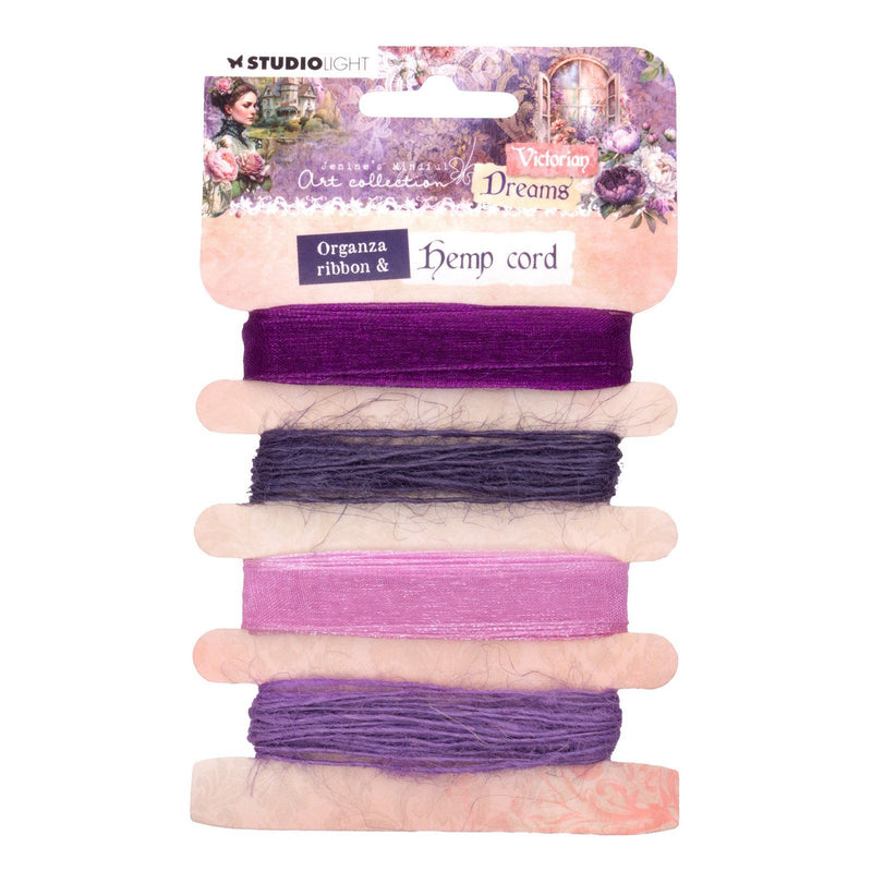 Studio light • victorian dreams ribbon organza hemp - purples
