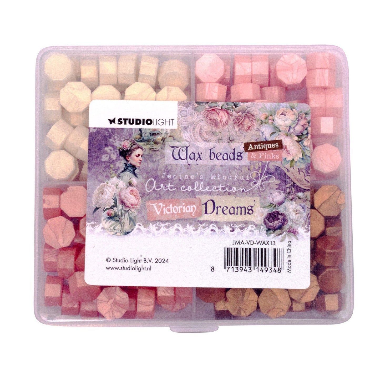 Lampada da studio • perle di cera Victorian Dreams 4 colori rosa