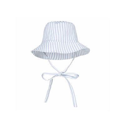Rayas azules azules blancos uv gorro de sol