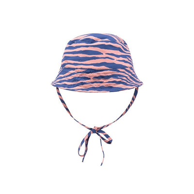 Rayas vibrantes | Sombrero de sol de color naranja azul