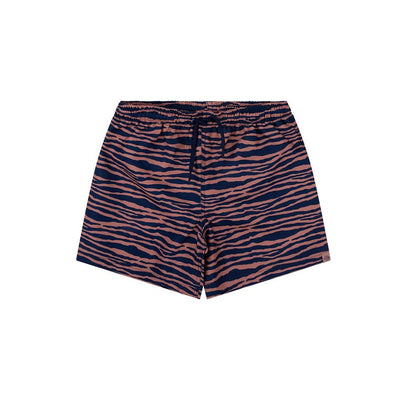 Vibrant stripes | blauw oranje uv zwembroek jongen