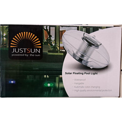 Justsun solar drijver ovaal met licht 8x15x8cm