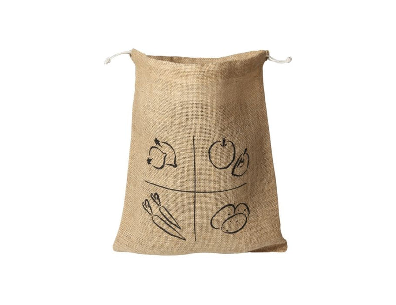 Ah! table! groente-fruit bewaarzak jute - medium