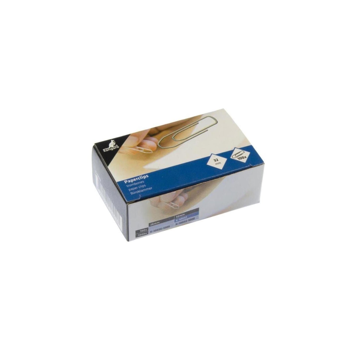 Caja canguro de 100 clips 32mm