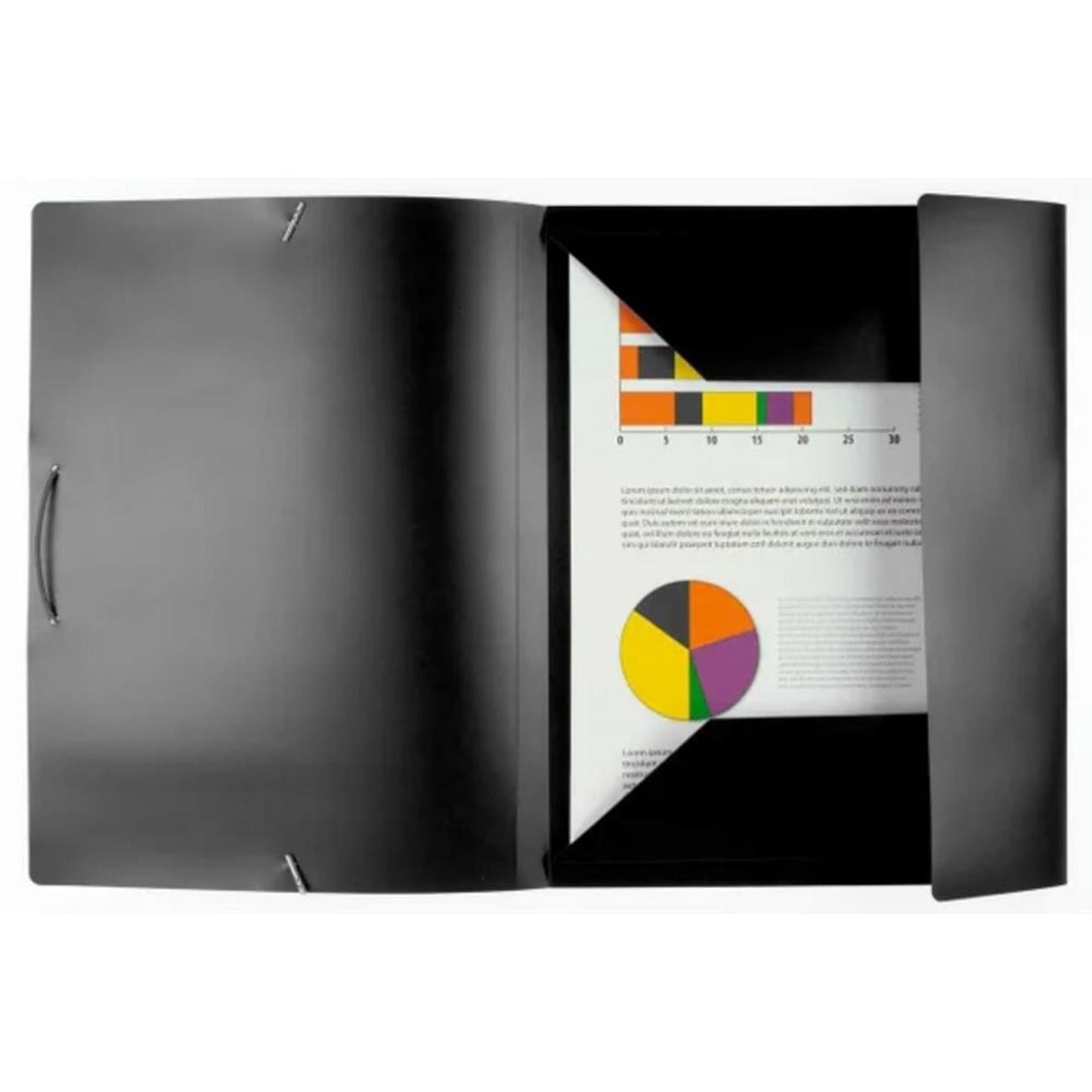 Carpeta elasto canguro a4 plastico negro