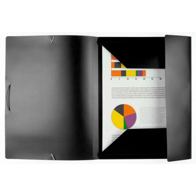 Carpeta elasto canguro a4 plastico negro