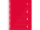 Blocco note Kangaro 4 in 1 formato A5, a righe rosse