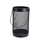 Portavelas metal negro 25,5cm