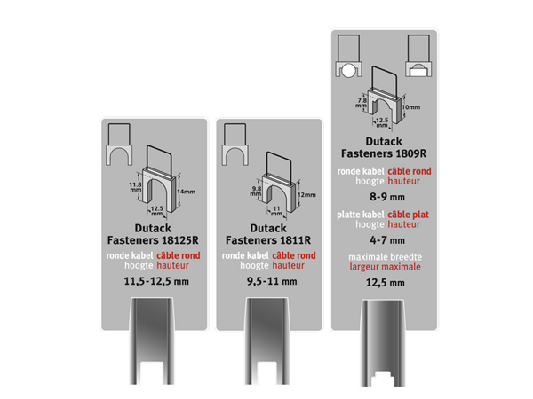 Dutack kabelniet 1811 cnk 12mm blister 200 st. - 5011005