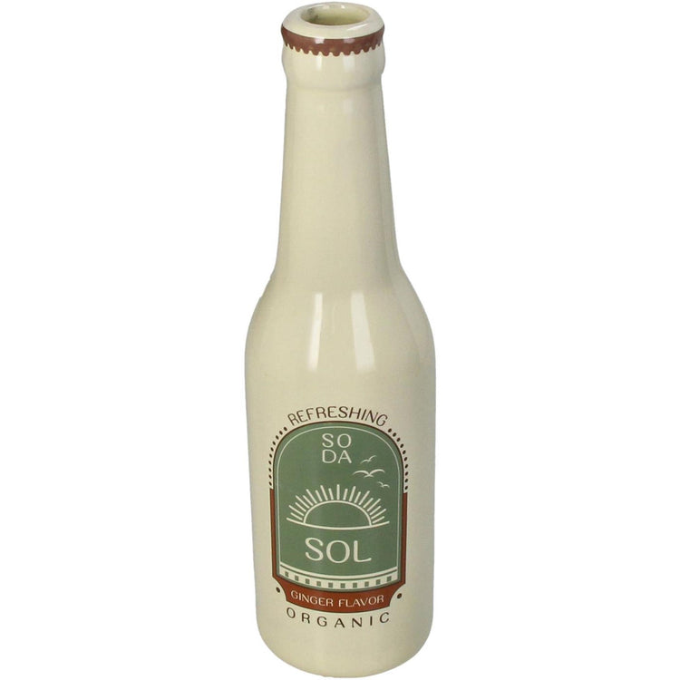Jarrón Kersten botella de refresco sol loza h24cm