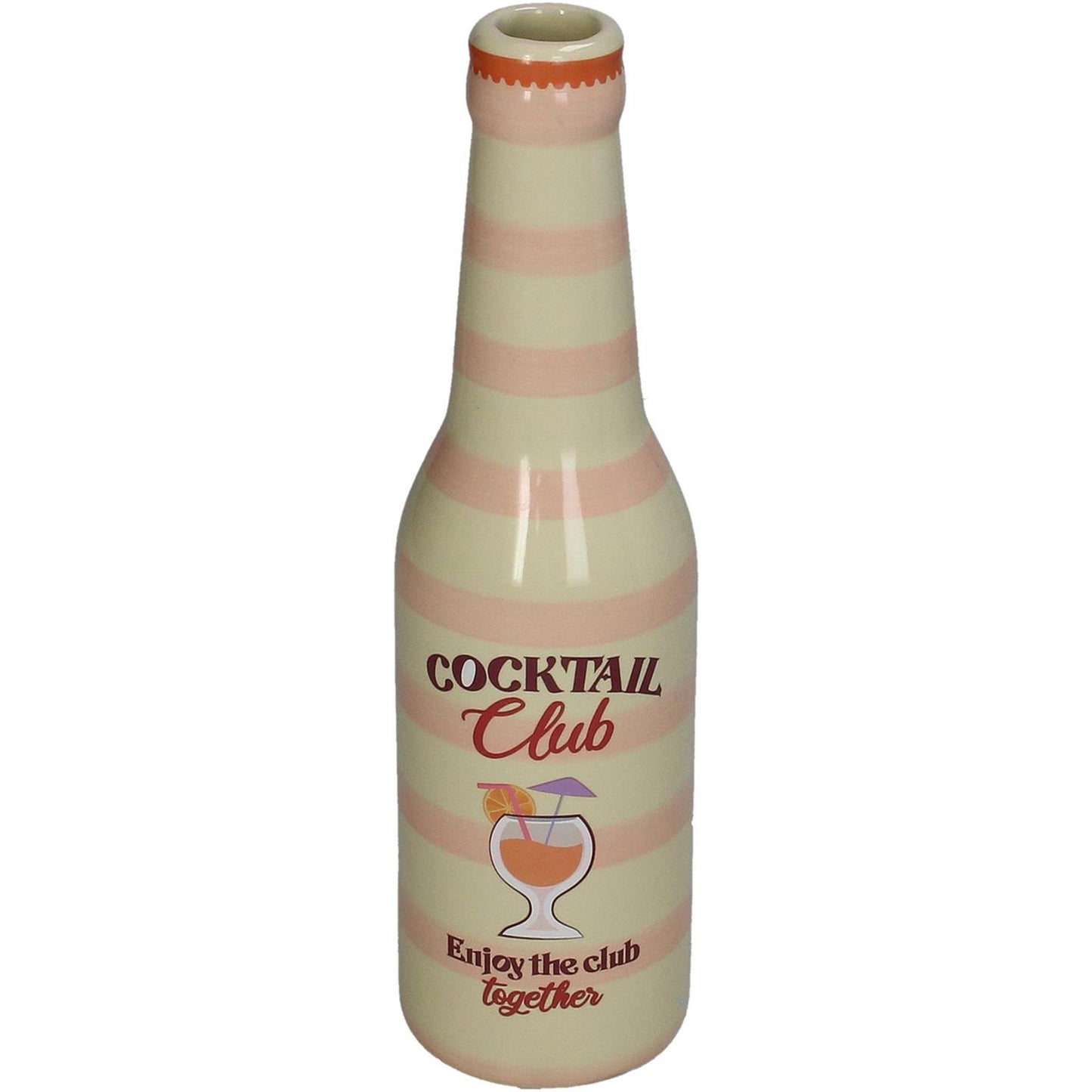 Jarrón Kersten botella de cóctel loza h24cm