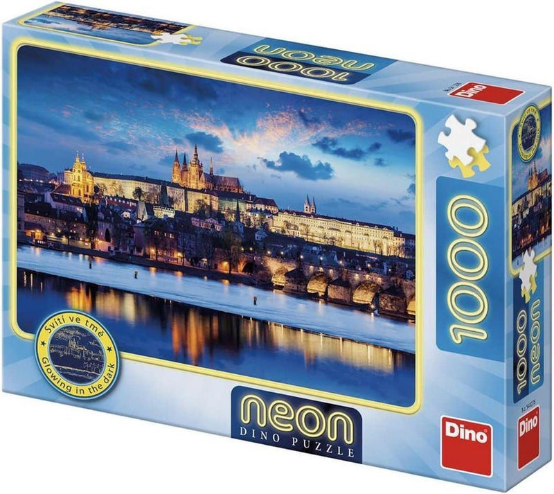 Dinotoys Dino Puzzle - Glow nel castello scuro a Praga - 1000 pezzi