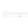 Katana split pins for shimano sram avid disc pads (2 pieces)