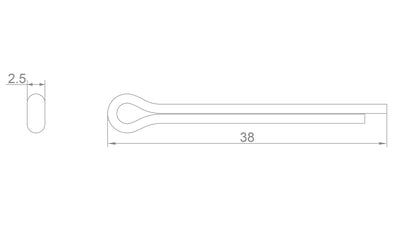 Katana split pins for shimano sram avid disc pads (2 pieces)