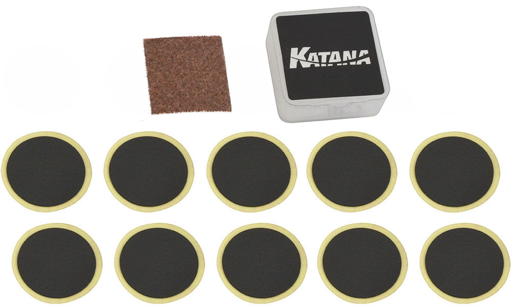 Kit di riparazione forature Katana GP-1 toppe autoadesive (10 pezzi).
