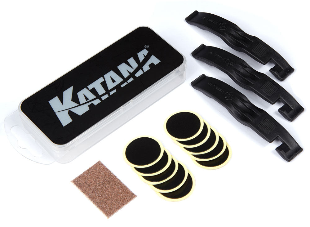 Kit di riparazione foratura Katana GP-1 autoadesivo incl. leve per pneumatici