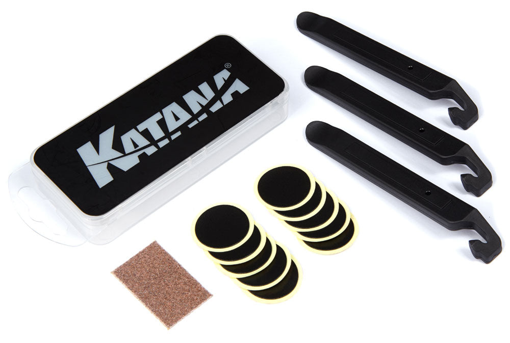 Kit de reparación de pinchazos Katana autoadhesivo incl. palancas de neumáticos