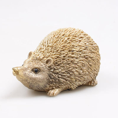 Statua di riccio con decorazione ispirata alla stagione, oro medio, 11x7x6 cm