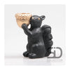 Portavelas decorativo inspirado en la temporada ardilla 16,3 cm negro