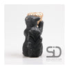 Portavelas decorativo inspirado en la temporada ardilla 16,3 cm negro