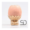 Jarrón decorativo inspirado en la temporada bellota con pie 13 cm beige rojo