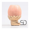 Jarrón decorativo inspirado en la temporada bellota con pie 13 cm beige rojo